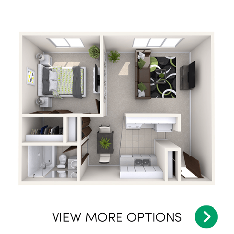 1 bedroom apartment floor plans in East Lansing, MI near Michigan State University | Valley Forge